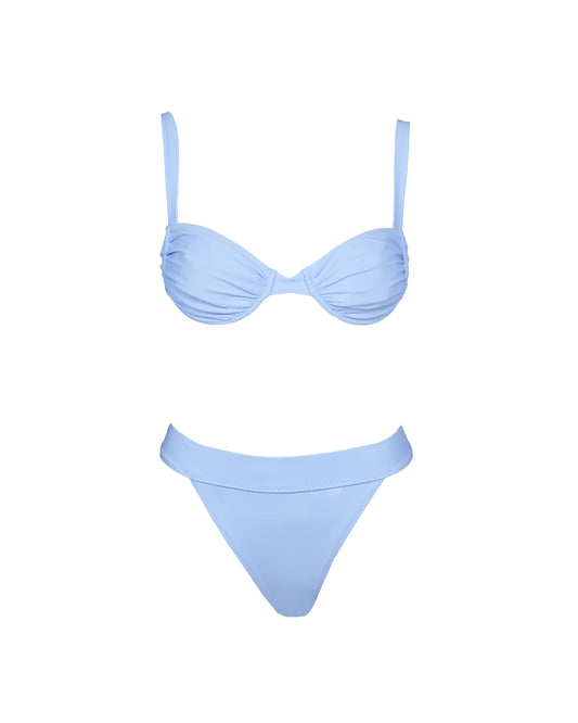 CLASSIC BEVERLY Bikini a balconcino celeste pastello