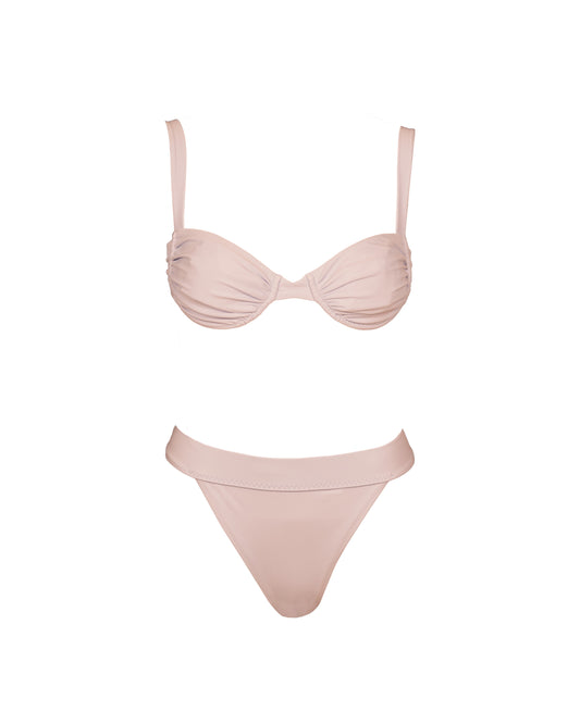 CLASSIC MOOREA Bikini a balconcino rosa cipria