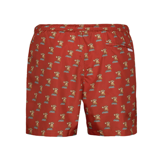 Swim shorts with BASC #2883 print