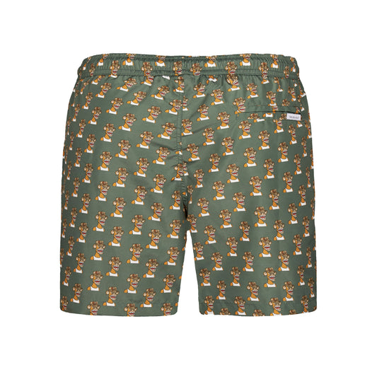 Swim shorts with BASC #4398 print