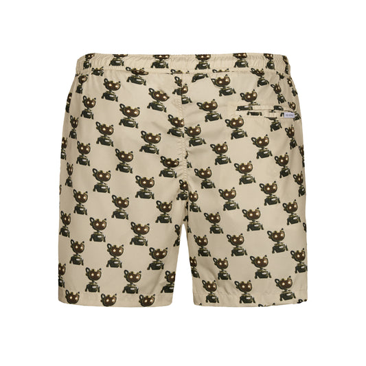 Swim shorts with AlphaBot #3253 print